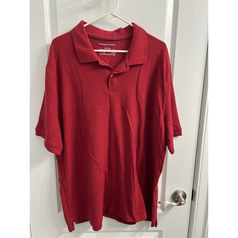 Men's Saddlebred Perfect Polo Short-Sleeve Red 2XLT